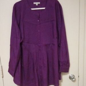 Woman Within Rich Purple Top